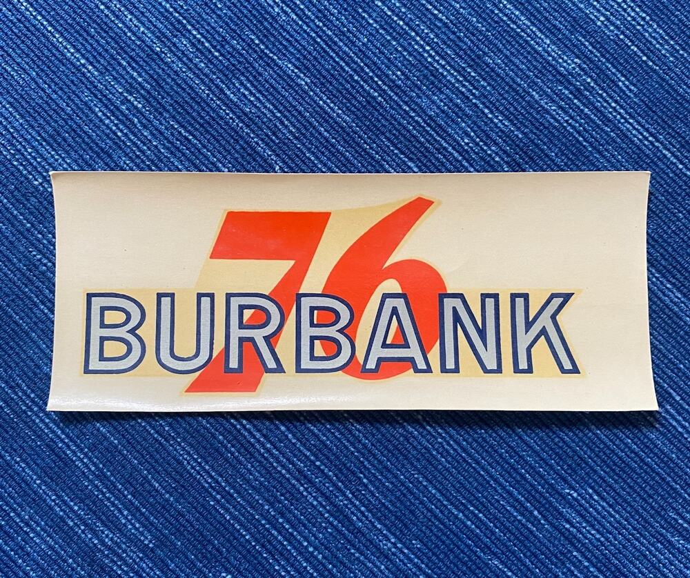 Vintage Union 76 Oil Burbank California Water Decal Gas Station Travel Souvenir